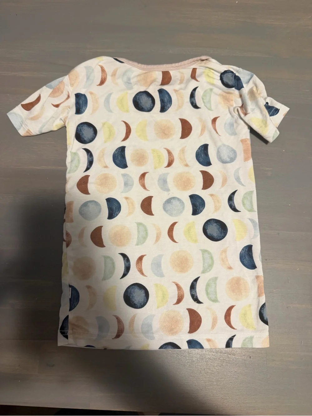 Little Sleepies Moon Phase Tee - Navy, Rust, Pale Yellow, Light Blue, Sage